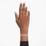Ariana Grande x Swarovski bracelet, Crystal pearl, Round cut, White, Rhodium plated - Image 2