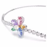 Ariana Grande x Swarovski bracelet Mixed cuts, Flower, Multicoloured, Rhodium plated - Image 4