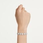Ariana Grande x Swarovski bracelet, Round cut, Flower, White, Rhodium plated - Image 2