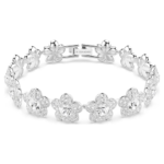 Ariana Grande x Swarovski bracelet, Round cut, Flower, White, Rhodium plated
