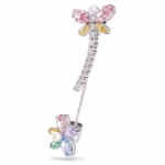 Ariana Grande x Swarovski brooch Mixed cuts, Dragonfly, Multicoloured, Rhodium plated - Image 3