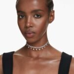 Ariana Grande x Swarovski choker, Crystal pearl, Round cut, White, Rhodium plated - Image 2