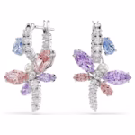 Ariana Grande x Swarovski drop earrings Mixed cuts, Dragonfly, Multicoloured, Rhodium plated - Image 2