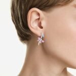 Ariana Grande x Swarovski drop earrings, Mixed cuts, Dragonfly, Multicoloured, Rhodium plated - Image 2