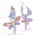 Ariana Grande x Swarovski drop earrings Mixed cuts, Dragonfly, Multicoloured, Rhodium plated - Image 4