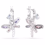 Ariana Grande x Swarovski drop earrings Mixed cuts, Dragonfly, Multicoloured, Rhodium plated - Image 5