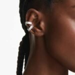 Ariana Grande x Swarovski ear cuffs, Baguette cut, White, Rhodium plated - Image 2