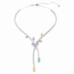 Ariana Grande x Swarovski necklace Mixed cuts, Dragonfly, Multicoloured, Rhodium plated