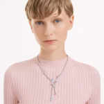 Ariana Grande x Swarovski necklace Mixed cuts, Dragonfly, Multicoloured, Rhodium plated - Image 8