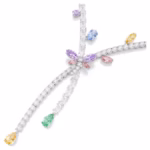 Ariana Grande x Swarovski necklace Mixed cuts, Dragonfly, Multicoloured, Rhodium plated - Image 3