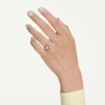 Ariana Grande x Swarovski open ring, Mixed cuts, Multicoloured, Rhodium plated - Image 2