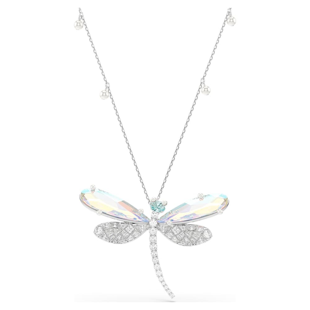 ariana-grande-x-swarovski-pendant-and-brooch-crystal-pearl-mixed-cuts-dragonfly-white-rhodium-plated-swarovski-5737429 Ariana Grande x Swarovski pendant and brooch, Crystal pearl, Mixed cuts, Dragonfly, White, Rhodium plated - Image 1