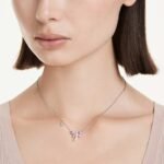 Ariana Grande x Swarovski pendant, Mixed cuts, Dragonfly, Multicoloured, Rhodium plated - Image 2
