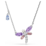 Ariana Grande x Swarovski pendant, Mixed cuts, Dragonfly, Multicoloured, Rhodium plated
