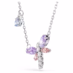 Ariana Grande x Swarovski pendant Mixed cuts, Dragonfly, Multicoloured, Rhodium plated - Image 4