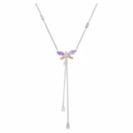Ariana Grande x Swarovski Y necklace Mixed cuts, Dragonfly, Multicoloured, Rhodium plated - Image 2