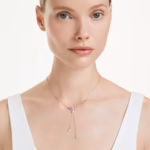 Ariana Grande x Swarovski Y necklace Mixed cuts, Dragonfly, Multicoloured, Rhodium plated - Image 8