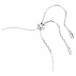 Birthstone bracelet Square cut, April, White, Rhodium plated - Image 4
