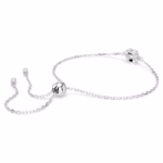 Birthstone bracelet Square cut, April, White, Rhodium plated - Image 5