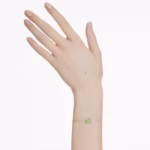 Birthstone bracelet Square cut, August, Green, Rhodium plated - Image 5
