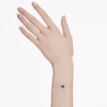 Birthstone bracelet Square cut, September, Blue, Rhodium plated - Image 7