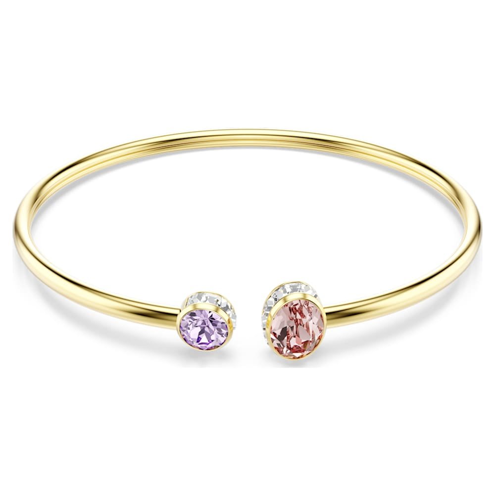 chroma-bangle-mixed-cuts-multicoloured-18k-gold-finish-swarovski-5738475 Chroma bangle, Mixed cuts, Multicoloured, 18K gold finish - Image 1