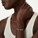 Chroma bangle, Mixed cuts, Multicoloured, 18K gold finish - Image 2