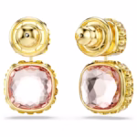Chroma drop earrings Cushion cut, Multicoloured, 18K gold finish - Image 5
