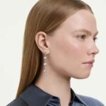 Chroma earrings, Mixed cuts, Star, White, Rhodium plated - Image 2