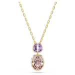 Chroma pendant, Mixed cuts, Multicoloured, 18K gold finish