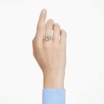Chroma ring, Cushion cut, Multicoloured, 18K gold finish - Image 2