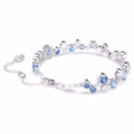 Constella bracelet Mixed cuts, Blue, Rhodium plated - Image 5