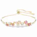 Constella bracelet Mixed cuts, Multicoloured, 18K gold finish