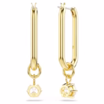 Constella drop earrings Round cut, White, 18K gold finish - Image 5