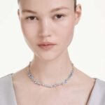 Constella necklace, Mixed cuts, Blue, Rhodium plated - Image 2
