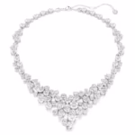 Constella necklace Mixed cuts, Clasp, White, Rhodium plated - Image 2