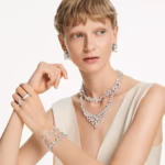 Constella necklace Mixed cuts, Clasp, White, Rhodium plated - Image 6