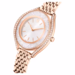 Crystalline aura watch Swiss Made, Metal bracelet, Rose gold tone, Rose gold-tone finish - Image 5