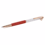 Crystalline ballpoint pen Bell, Red lacquered, rose gold-tone plated - Image 5