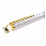 Crystalline ballpoint pen Evil eye, Gold tone, Mixed metal finish - Image 4