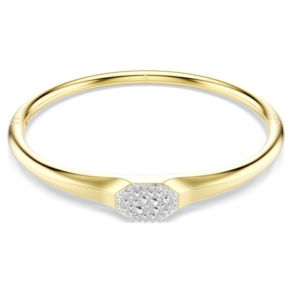 dextera-bangle-round-cut-white-18k-gold-finish-swarovski-5724597 Dextera bangle, Round cut, White, 18K gold finish - Image 1