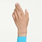 Dextera bracelet, Round cut, White, 18K gold finish - Image 2