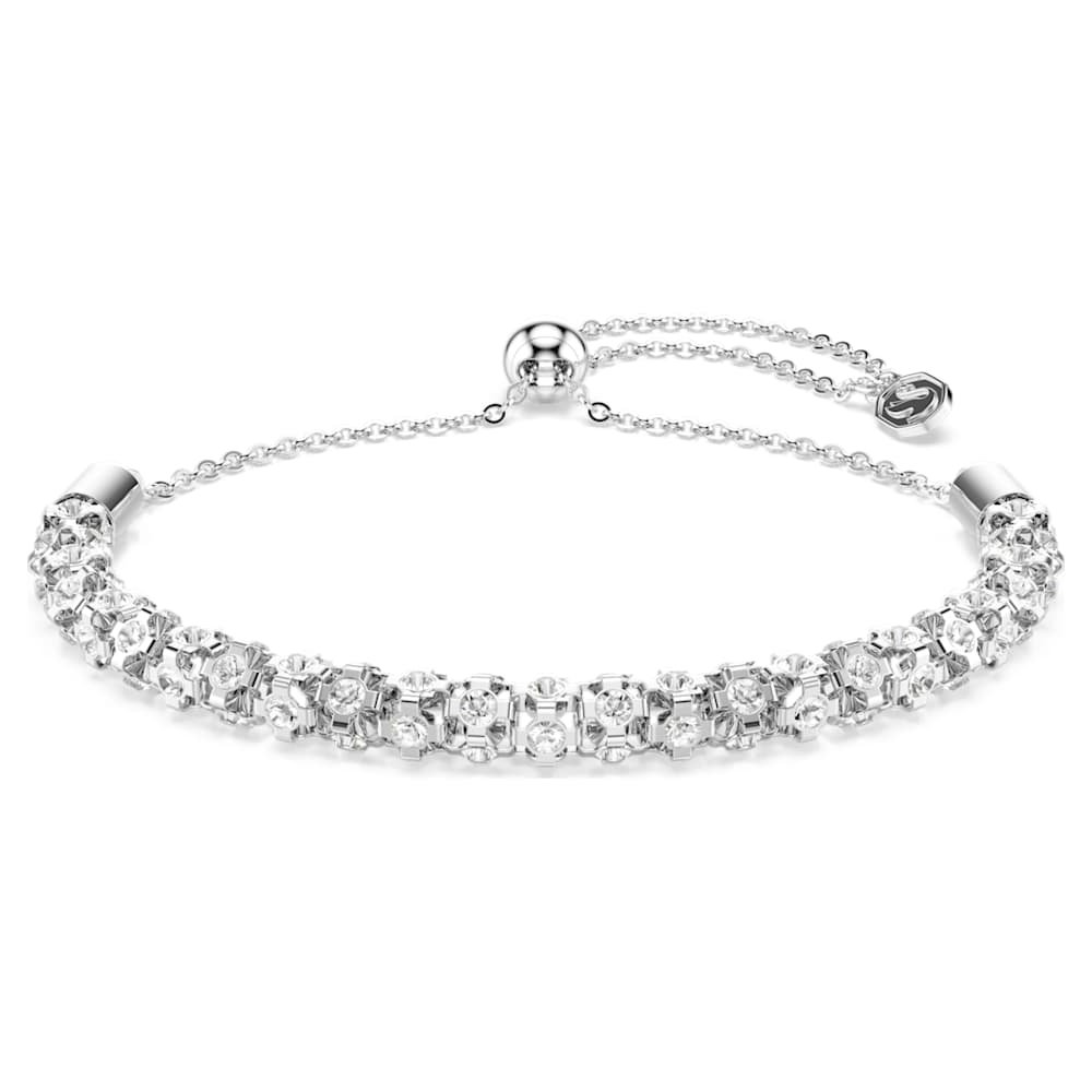dextera-bracelet-round-cut-white-stainless-steel-swarovski-5750171 Dextera bracelet, Round cut, White, Stainless steel - Image 1