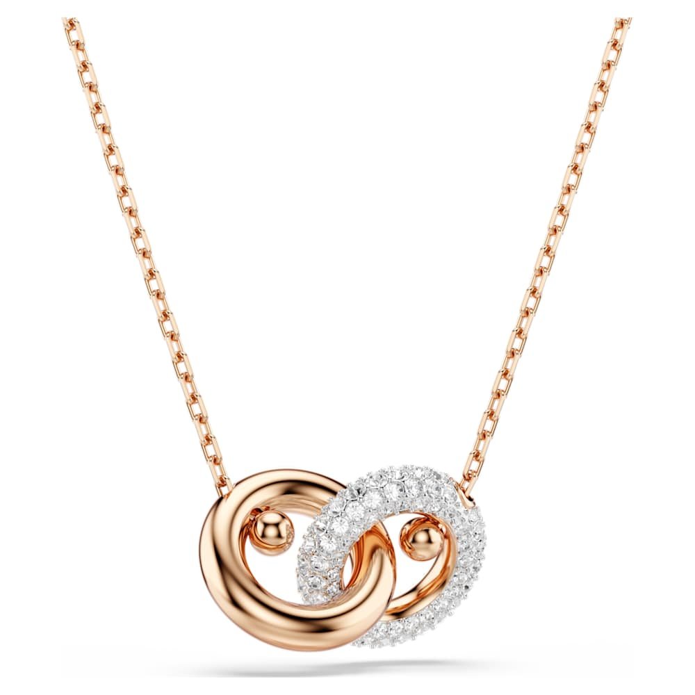 dextera-pendant-round-cut-white-18k-rose-gold-finish-swarovski-5738200 Dextera pendant, Round cut, White, 18K rose gold finish - Image 1