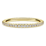 Eternity band ring, Lab-grown diamonds 0.2 ct tw, Round shape, 18K yellow gold