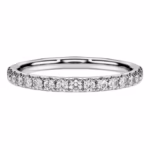 Eternity band ring Lab-grown diamonds 0.4 ct tw, Round shape, Sterling silver