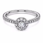 Eternity halo solitaire ring Lab-grown diamonds 0.45 ct tw, Round shape, Sterling silver - Image 2