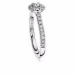 Eternity halo solitaire ring Lab-grown diamonds 0.45 ct tw, Round shape, Sterling silver - Image 4