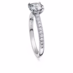 Eternity solitaire ring Lab-grown diamonds 1.2 ct tw, Round shape, 18K white gold - Image 4
