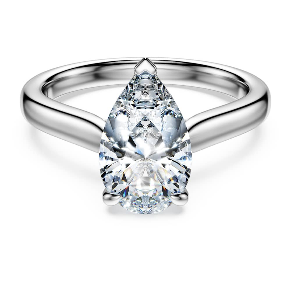 eternity-solitaire-ring-lab-grown-diamonds-2-ct-tw-pear-cut-18k-white-gold-swarovski-5702198 Eternity solitaire ring, Lab-grown diamonds 2 ct tw, Pear cut, 18K white gold - Image 1